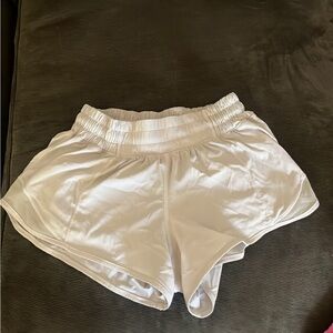 Lululemon White hotty hot Shorts